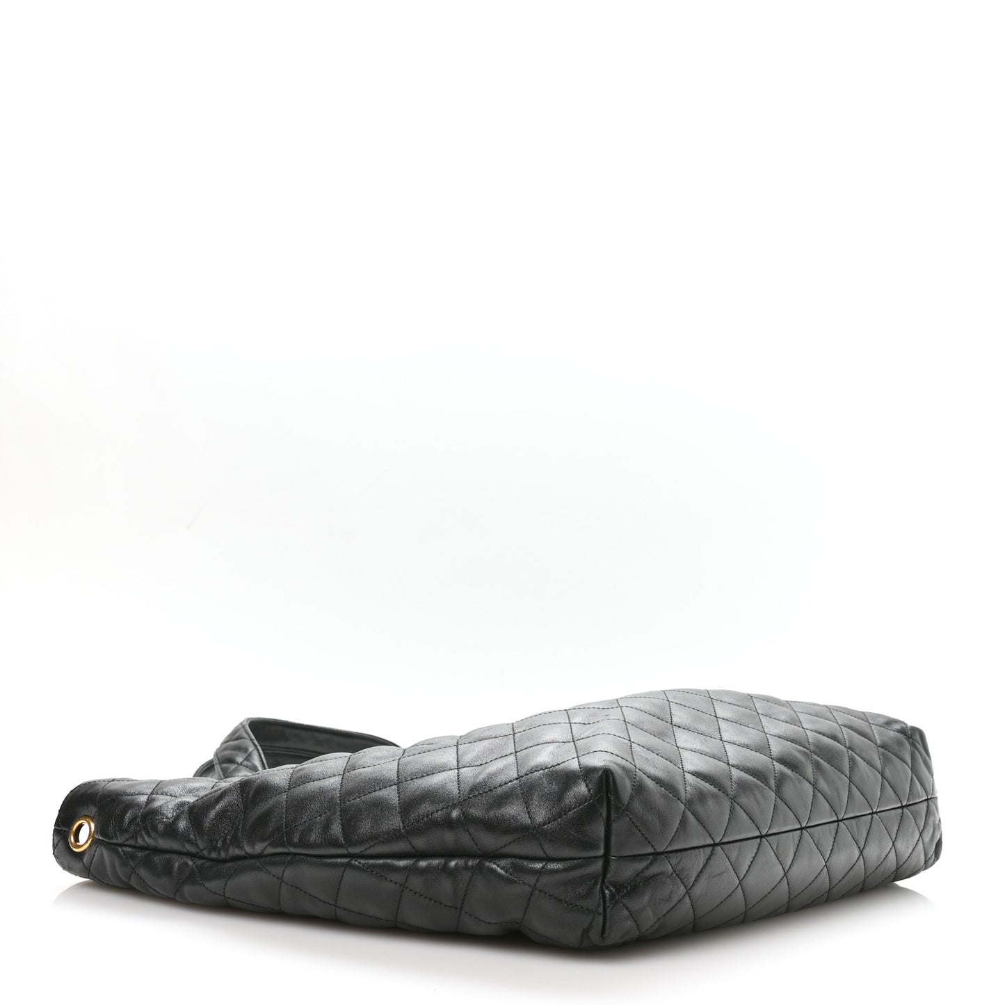 Lambskin Quilted Maxi Icare Shopping Tote Black