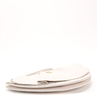 Chanel Lambskin Quilted Wave Clutch White 4 of 12