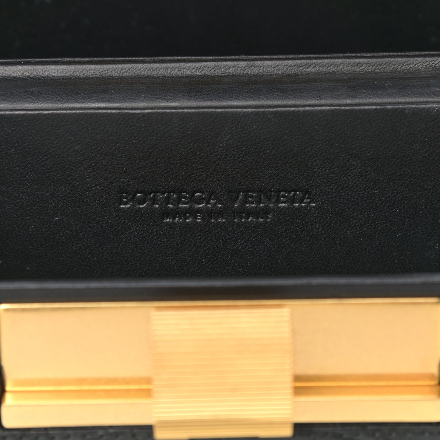 Calfskin Crocodile Embossed Daisey Box Clutch Black
