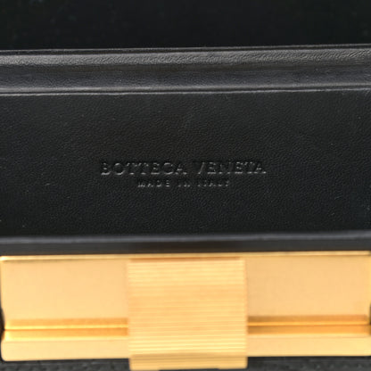 Bottega Veneta Calfskin Crocodile Embossed Daisey Box Clutch Black 6 of 9