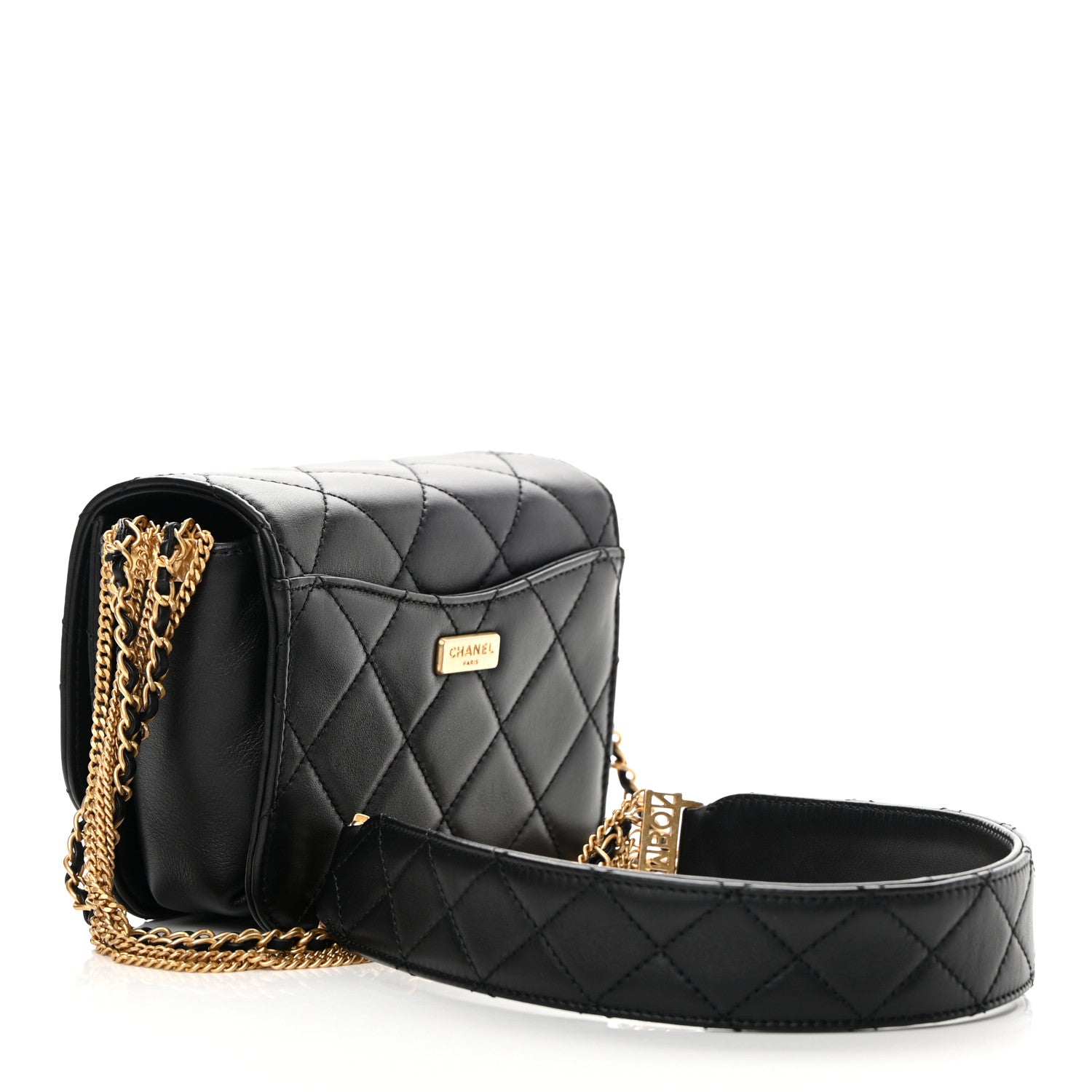 Chanel Lambskin Quilted Small Multiple Chain Flap Black 3 of 12