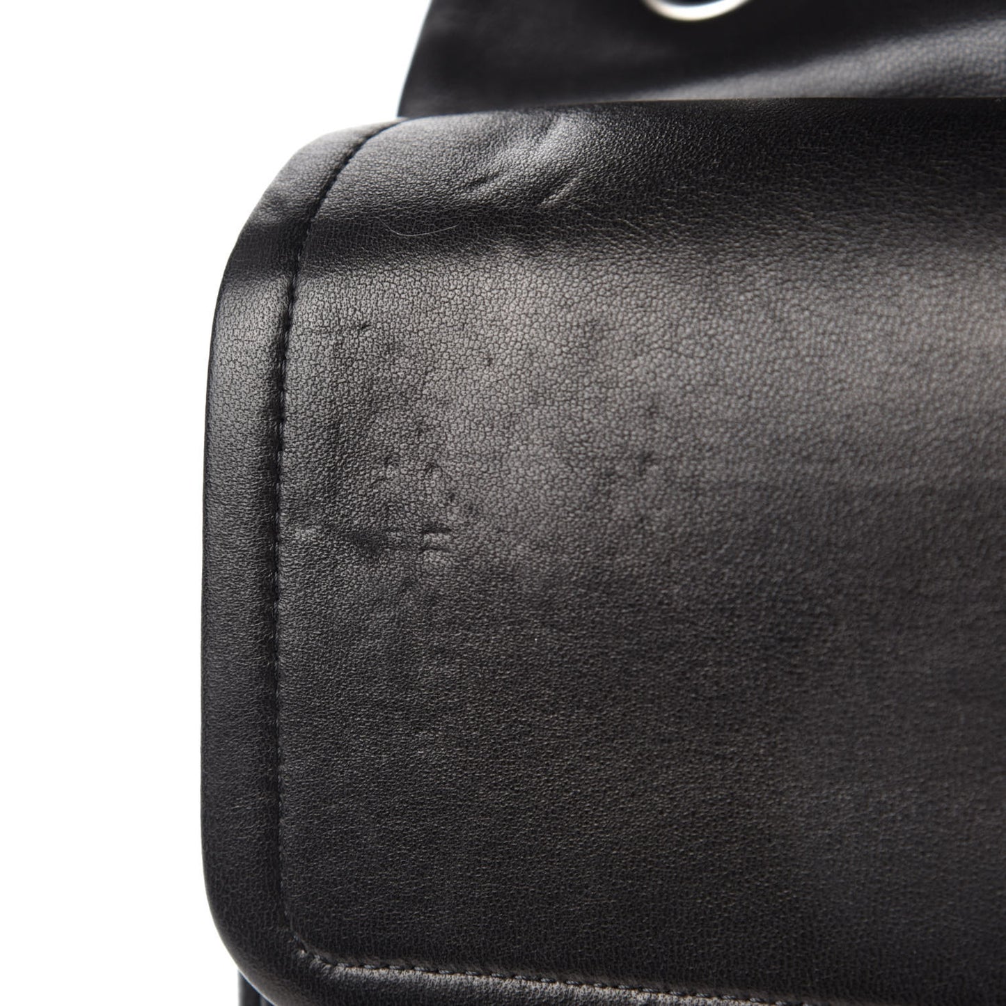 Lambskin Quilted Jumbo Double Flap Black