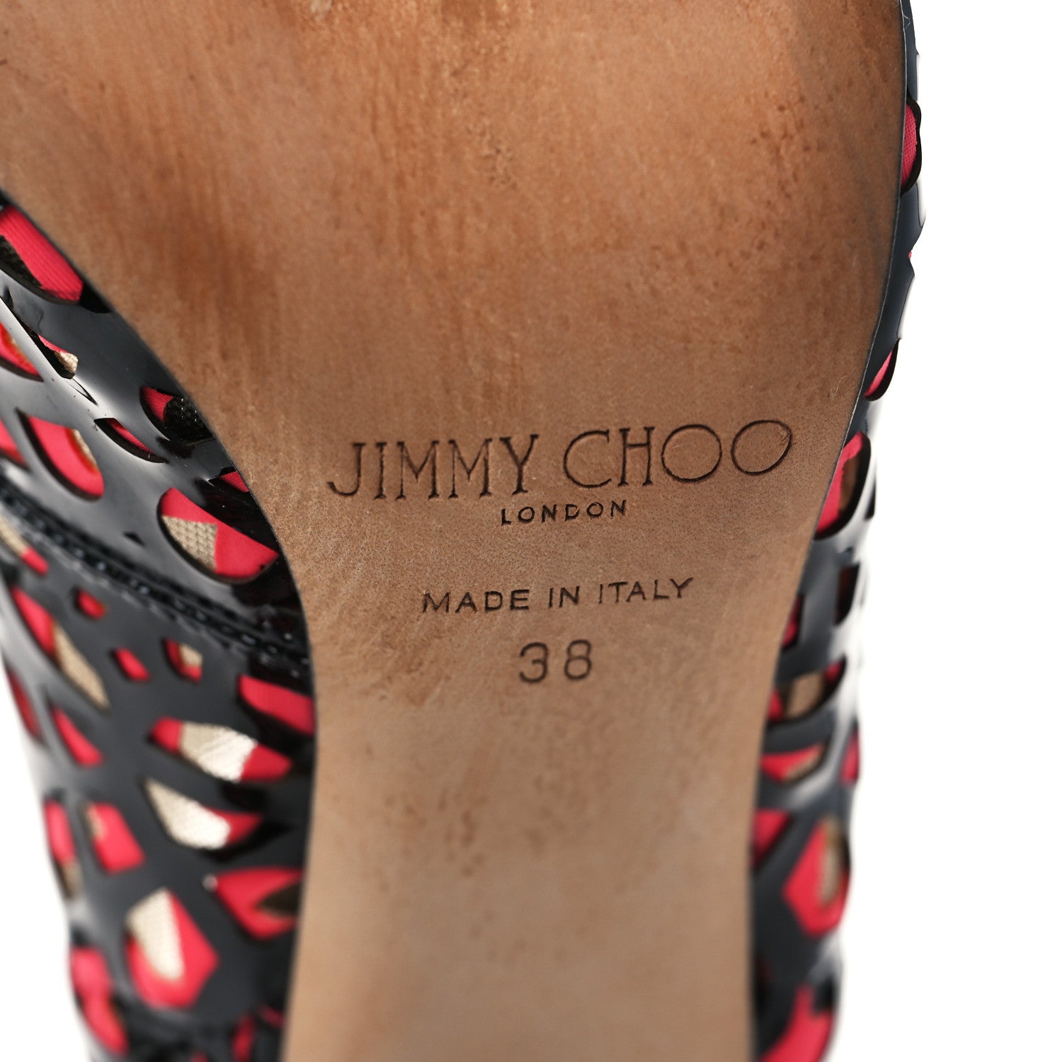 Jimmy Choo Patent Tactic Ankle Boots 38 Black Pink 7 of 8