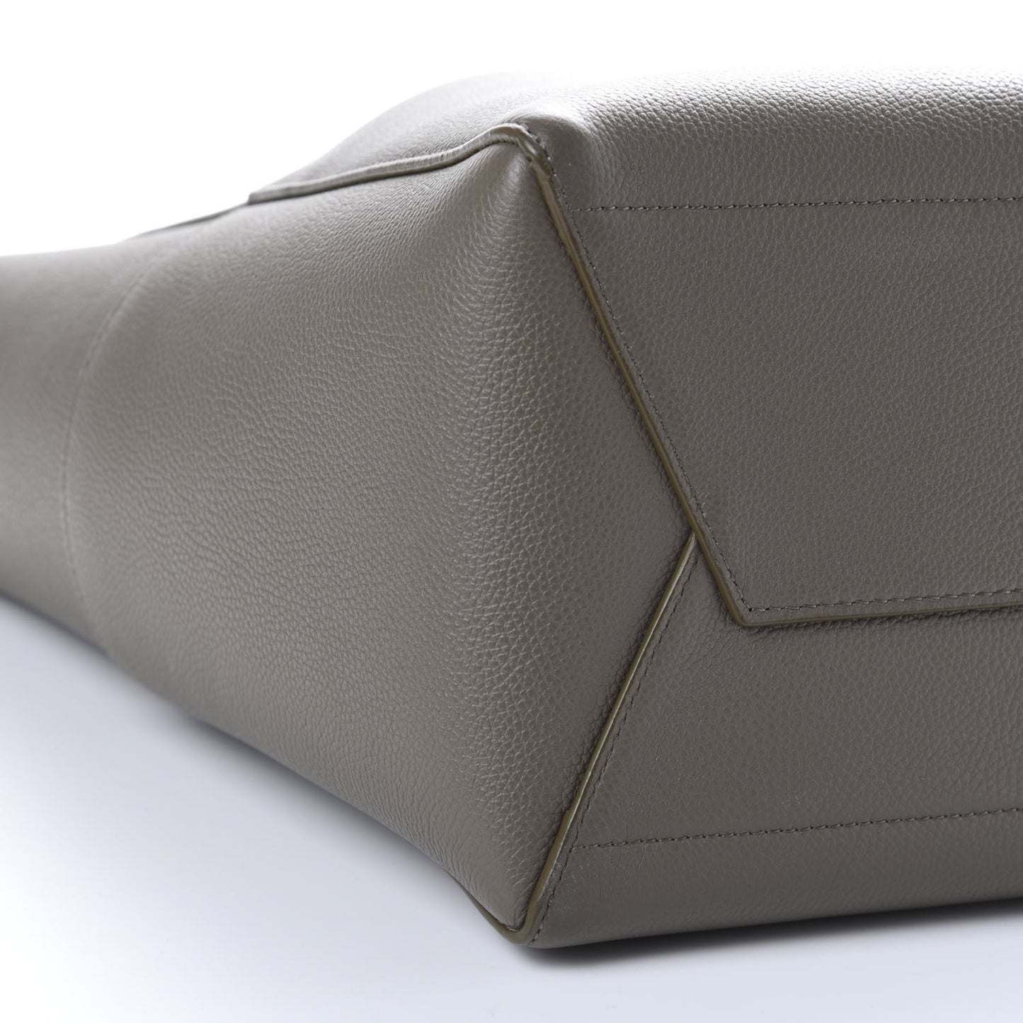 Soft Grained Calfskin Sangle Bucket Bag Taupe