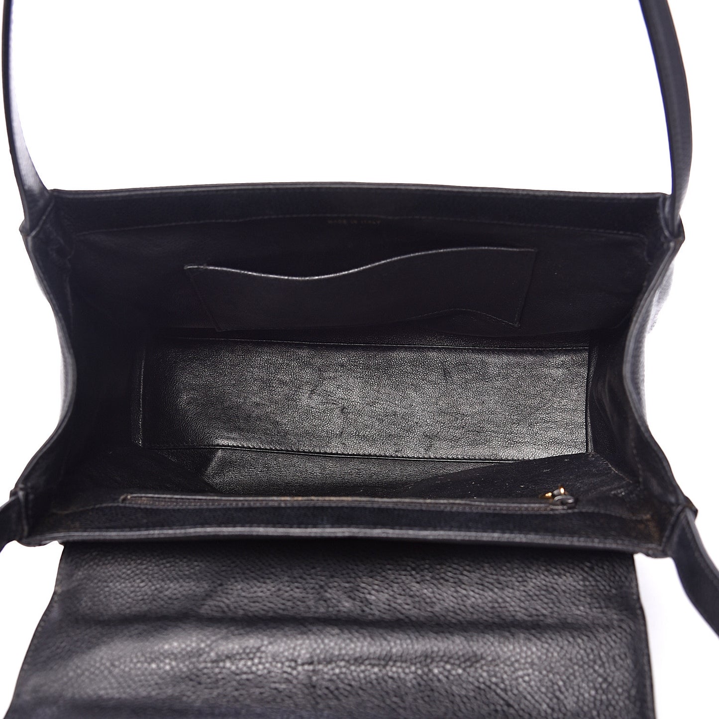 Caviar Flap Shoulder Bag Black