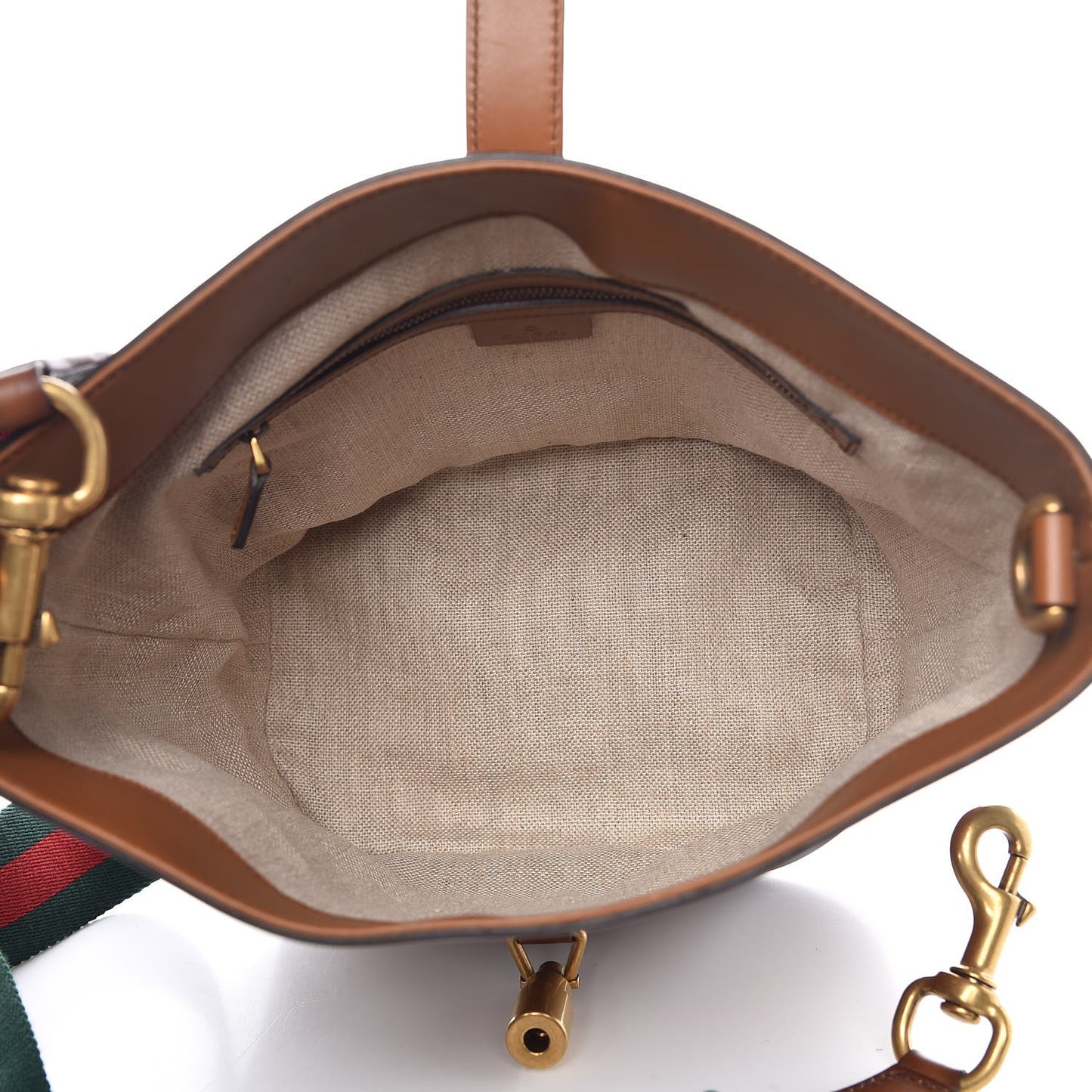 Soft Leather Small Jackie Bucket Bag Brown