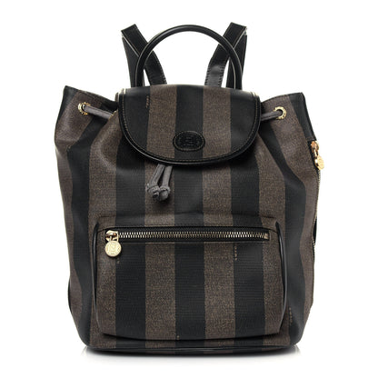 Fendi Coated Canvas Pequin Drawstring Backpack Tobacco 1 of 15