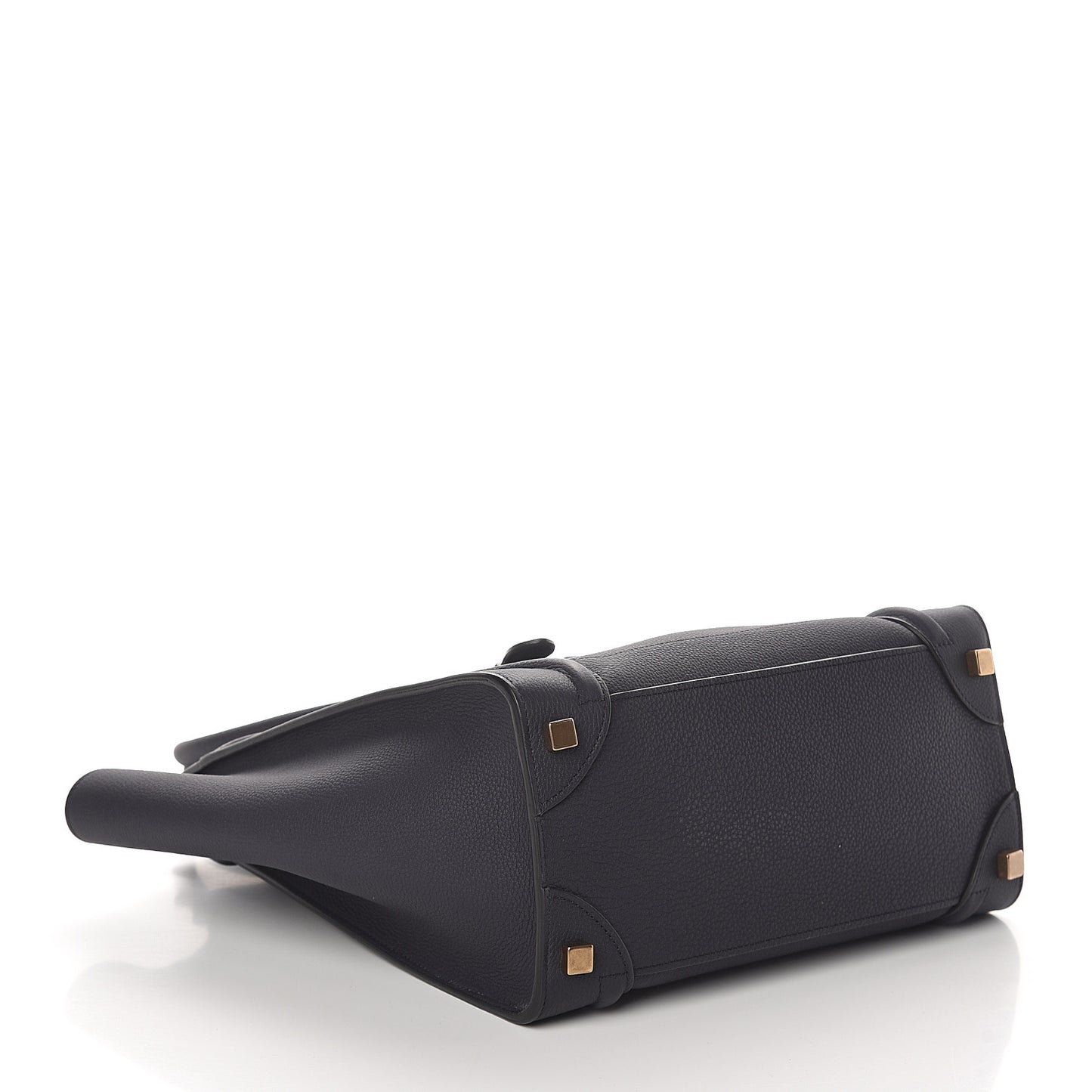 Drummed Calfskin Micro Luggage Midnight