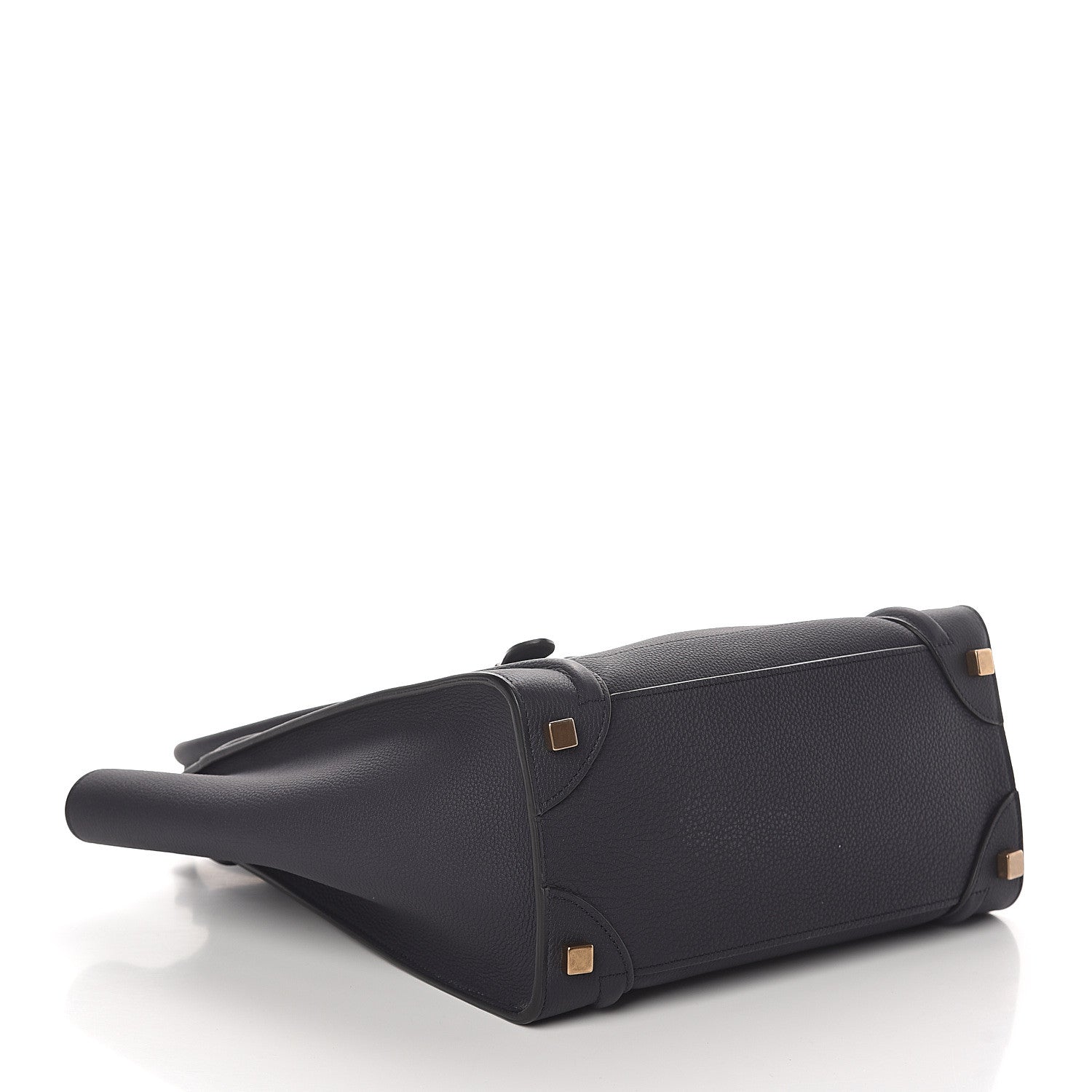Celine Drummed Calfskin Micro Luggage Midnight 3 of 8