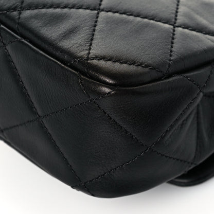 Chanel Calfskin Quilted Mini Rectangular Crystal Pearls Chain Flap Black 12 of 13