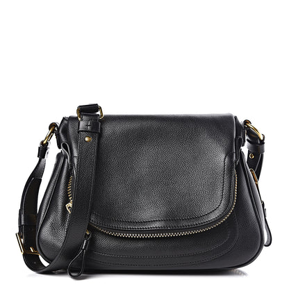 Tom Ford Grained Calfskin Medium Jennifer Crossbody Bag Black 1 of 18