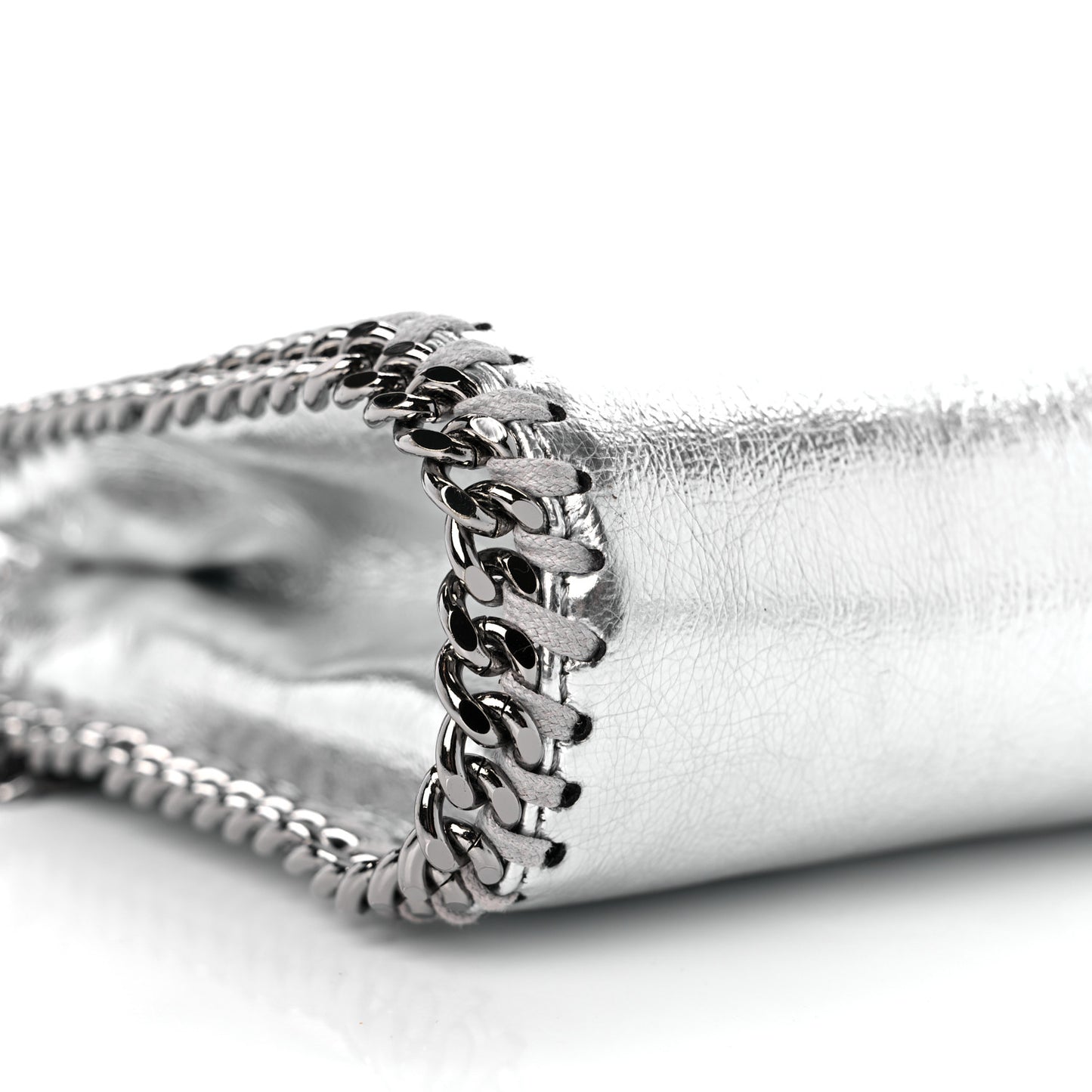 Metallic Eco Alter Nappa Tiny Falabella Tote Silver