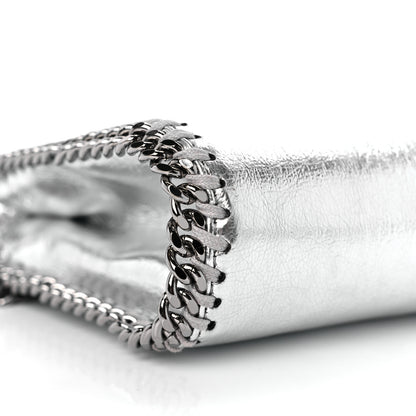 Stella McCartney Metallic Eco Alter Nappa Tiny Falabella Tote Silver 8 of 9