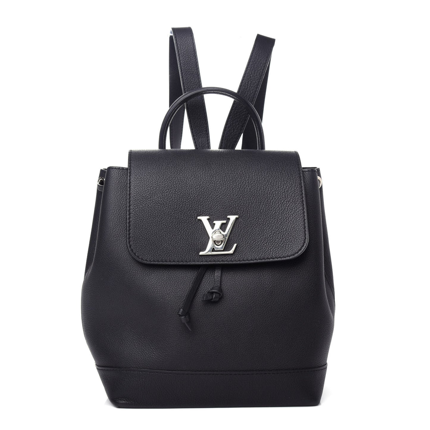 Calfskin Lockme Backpack Black