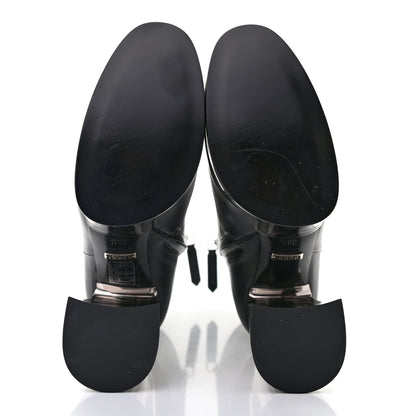 Gucci Malaga Kid Chrome Ankle Boots 36.5 Black 5 of 8
