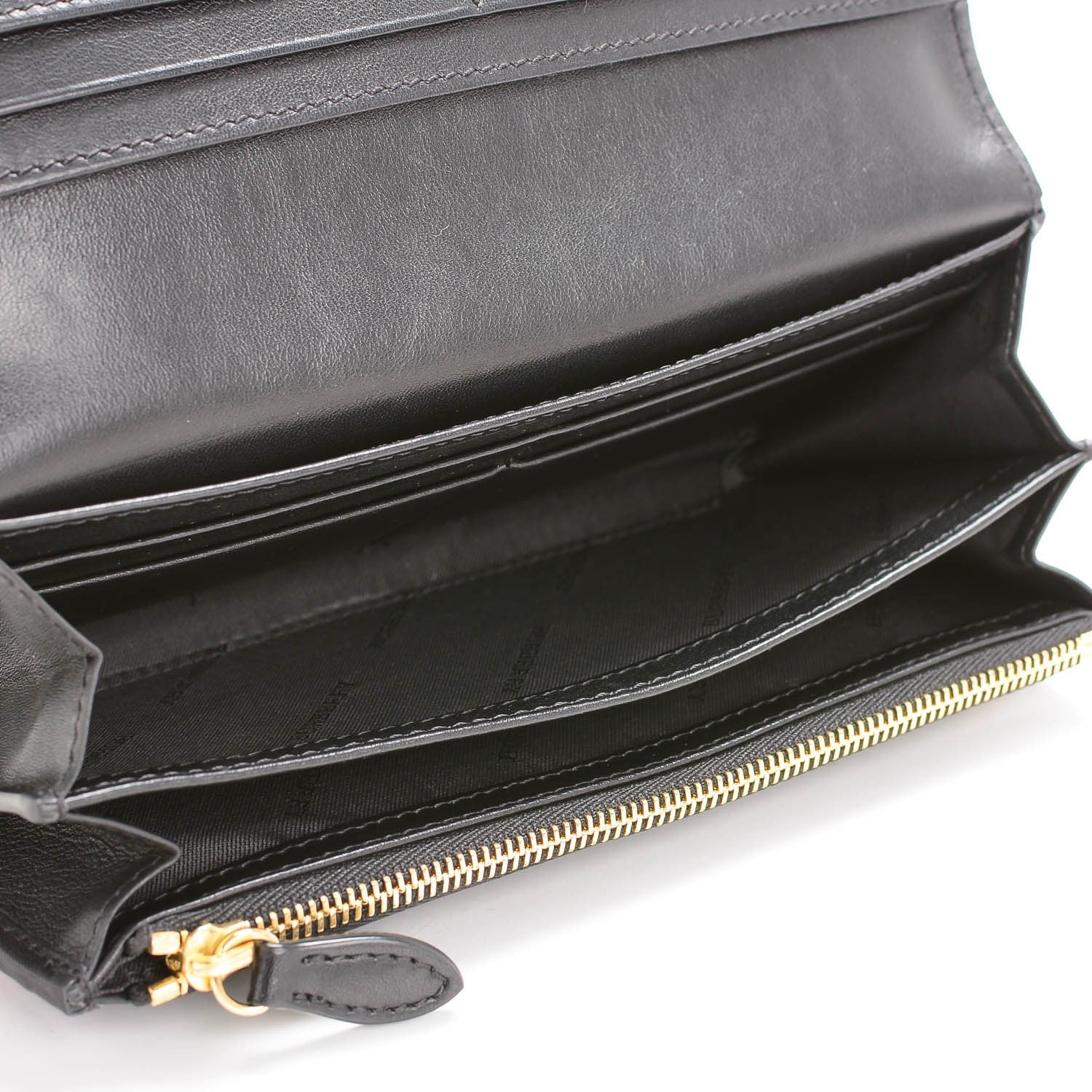 Burberry Calfskin Horseferry Check Porter Continental Wallet Black 5 of 7