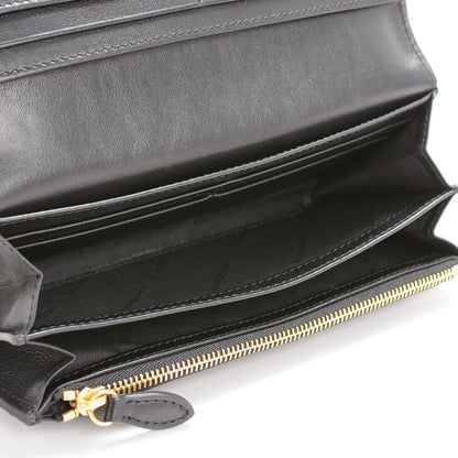 Burberry Calfskin Horseferry Check Porter Continental Wallet Black 5 of 7