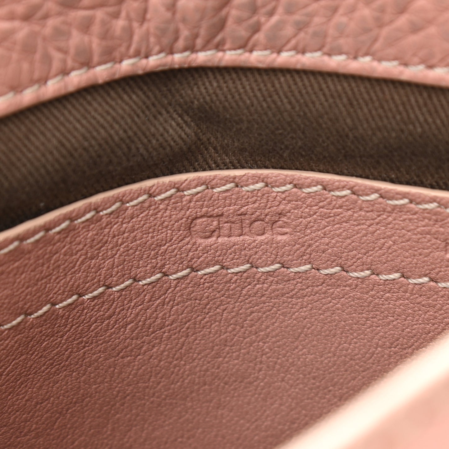 Grained Calfskin Small Marcie Saddle Bag Anemone Pink