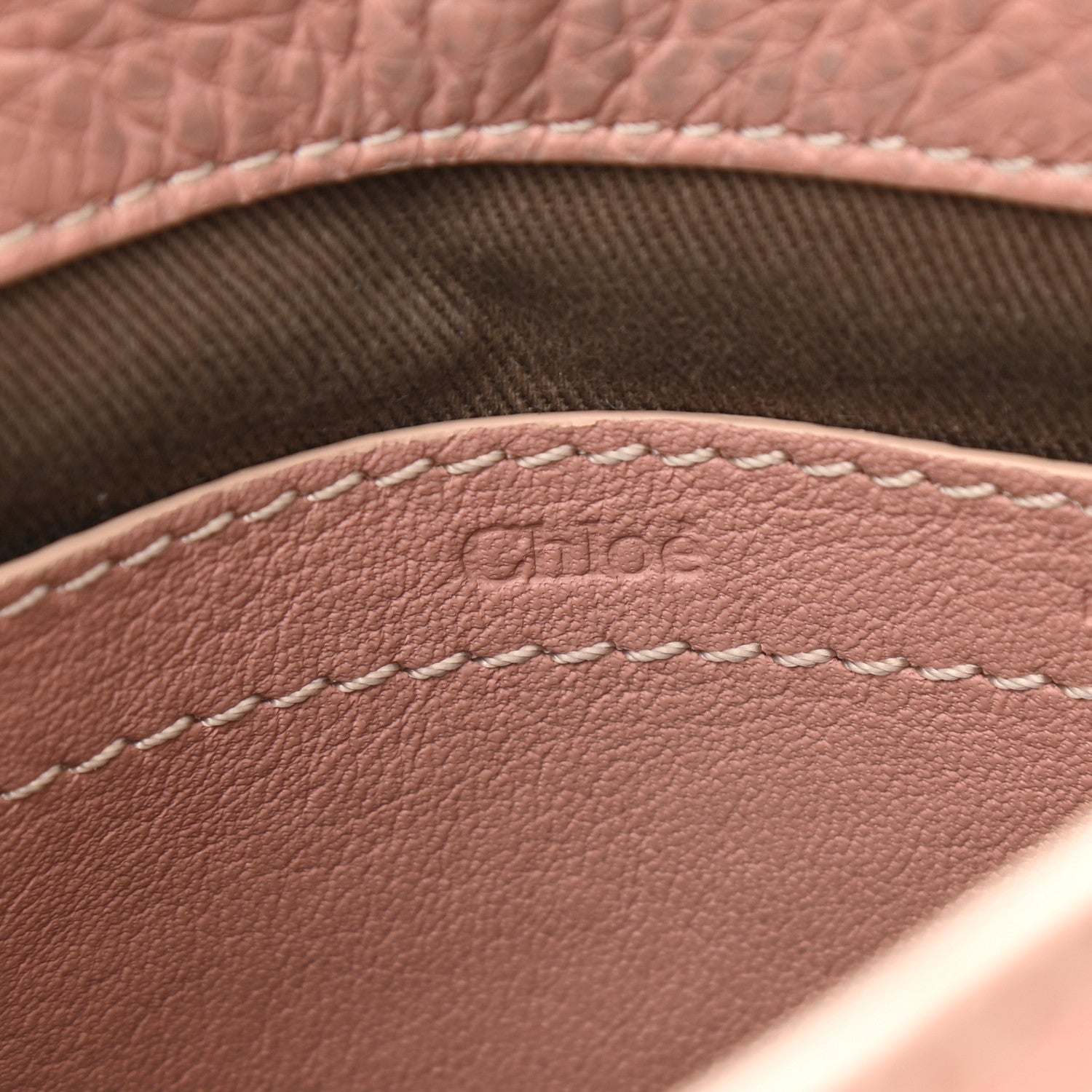 Chloe Grained Calfskin Small Marcie Saddle Bag Anemone Pink 5 of 17