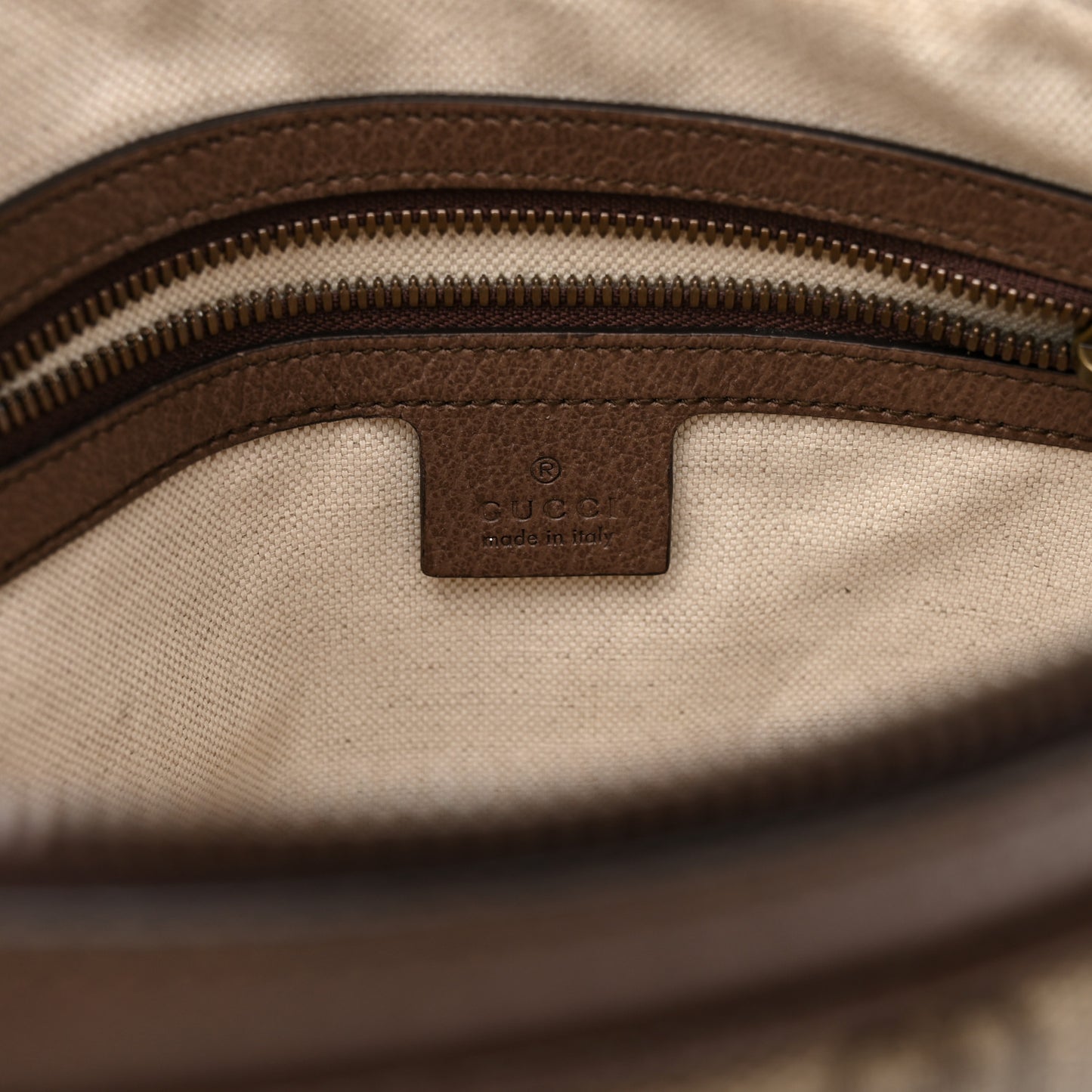 GG Supreme Monogram Web Small Ophidia Messenger Bag Brown