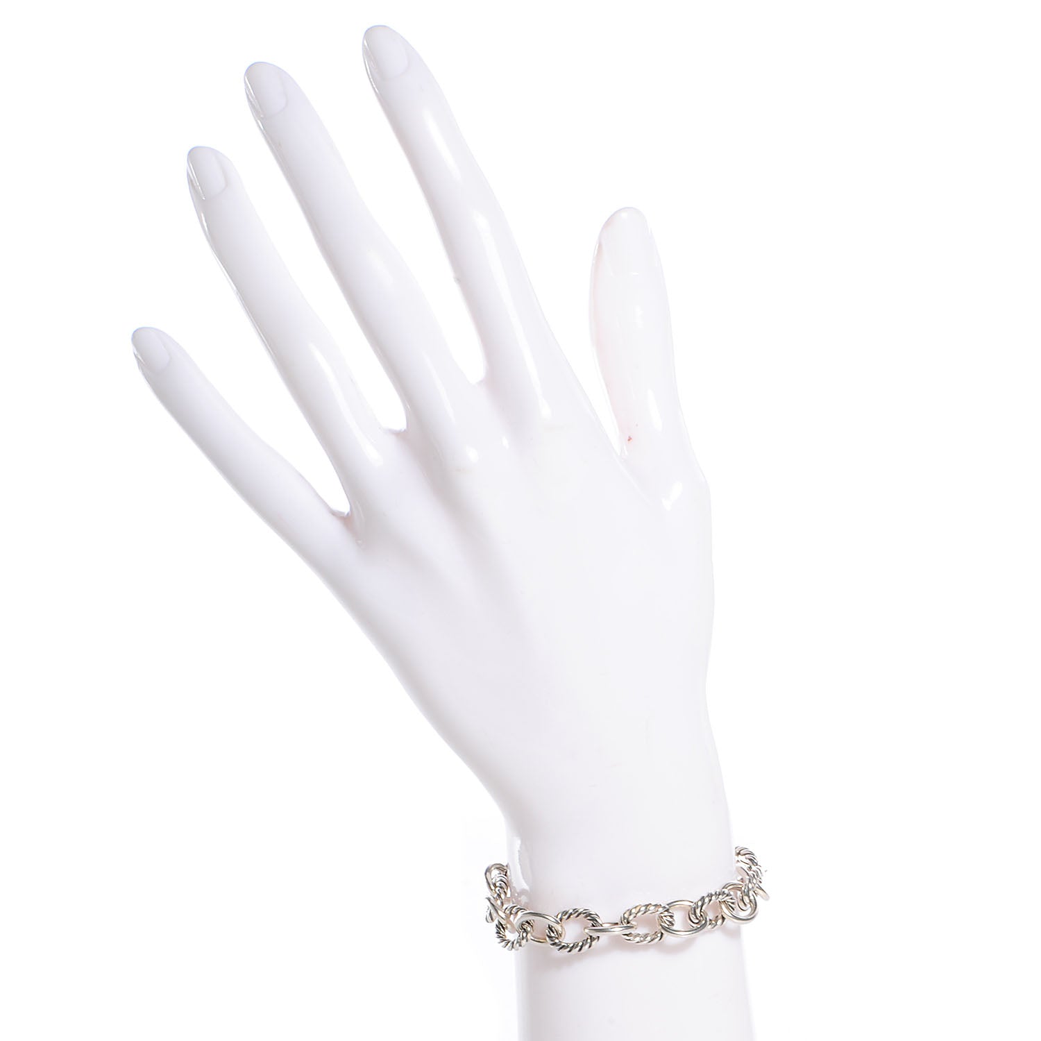 David Yurman Sterling Silver 10mm Medium Oval Link Bracelet 2 of 5