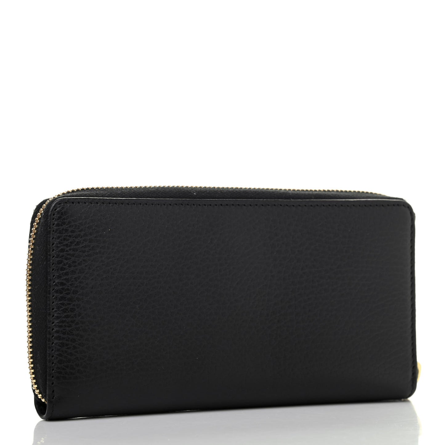 Dollar Calfskin GG Marmont Zip Around Wallet Black