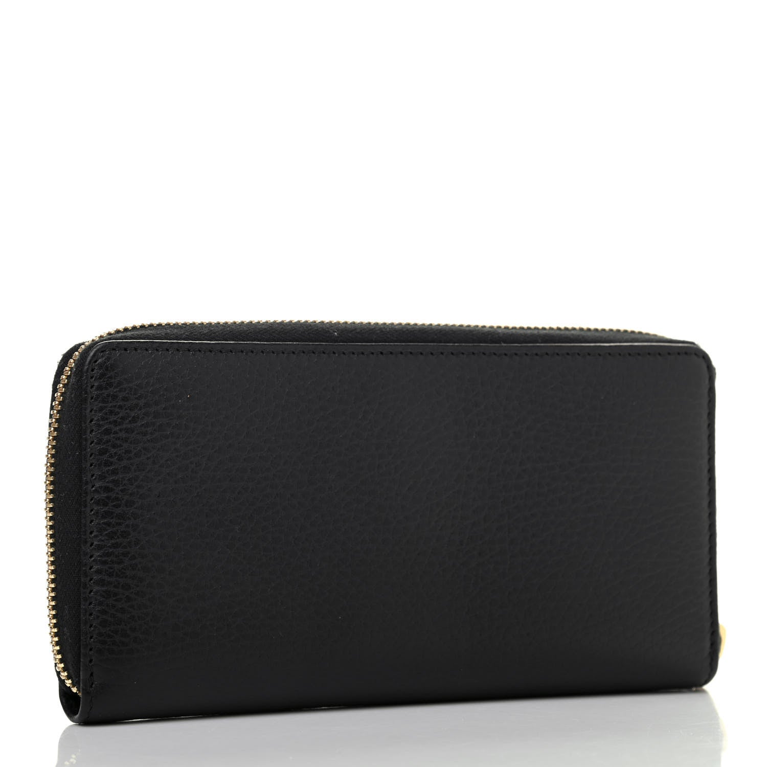 Gucci Dollar Calfskin GG Marmont Zip Around Wallet Black 2 of 4