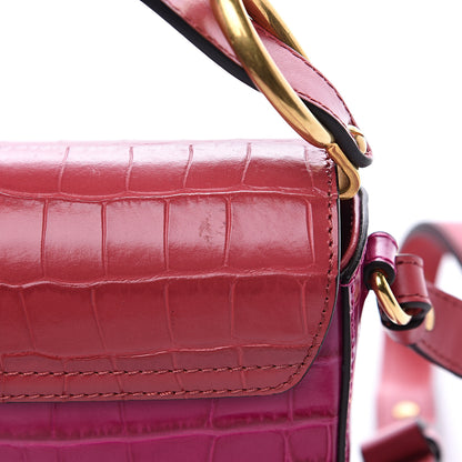 Chloe Calfskin Crocodile Embossed Mini C Bag Graphic Pink 8 of 8