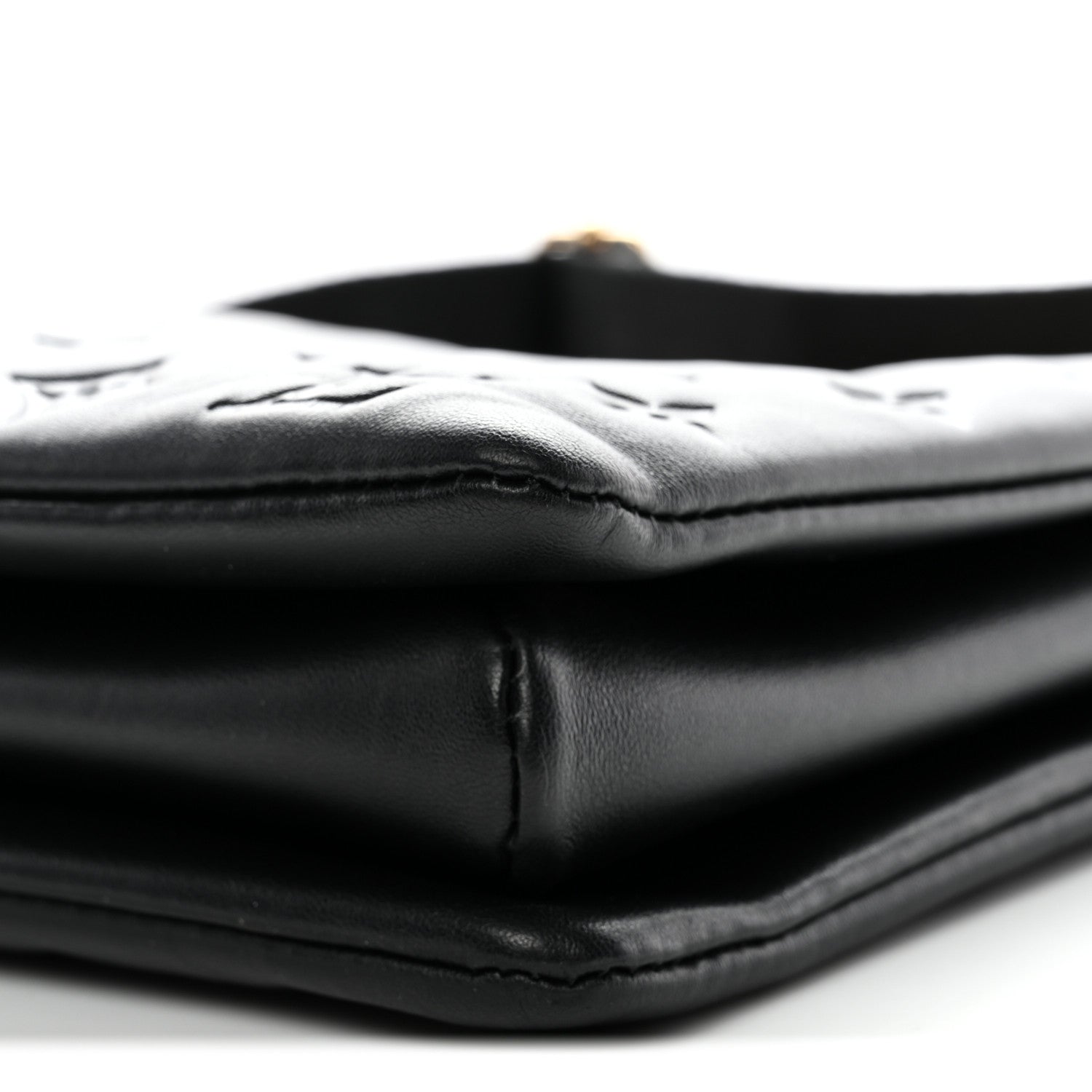 Louis Vuitton Lambskin Embossed Monogram Coussin MM Black 23 of 25