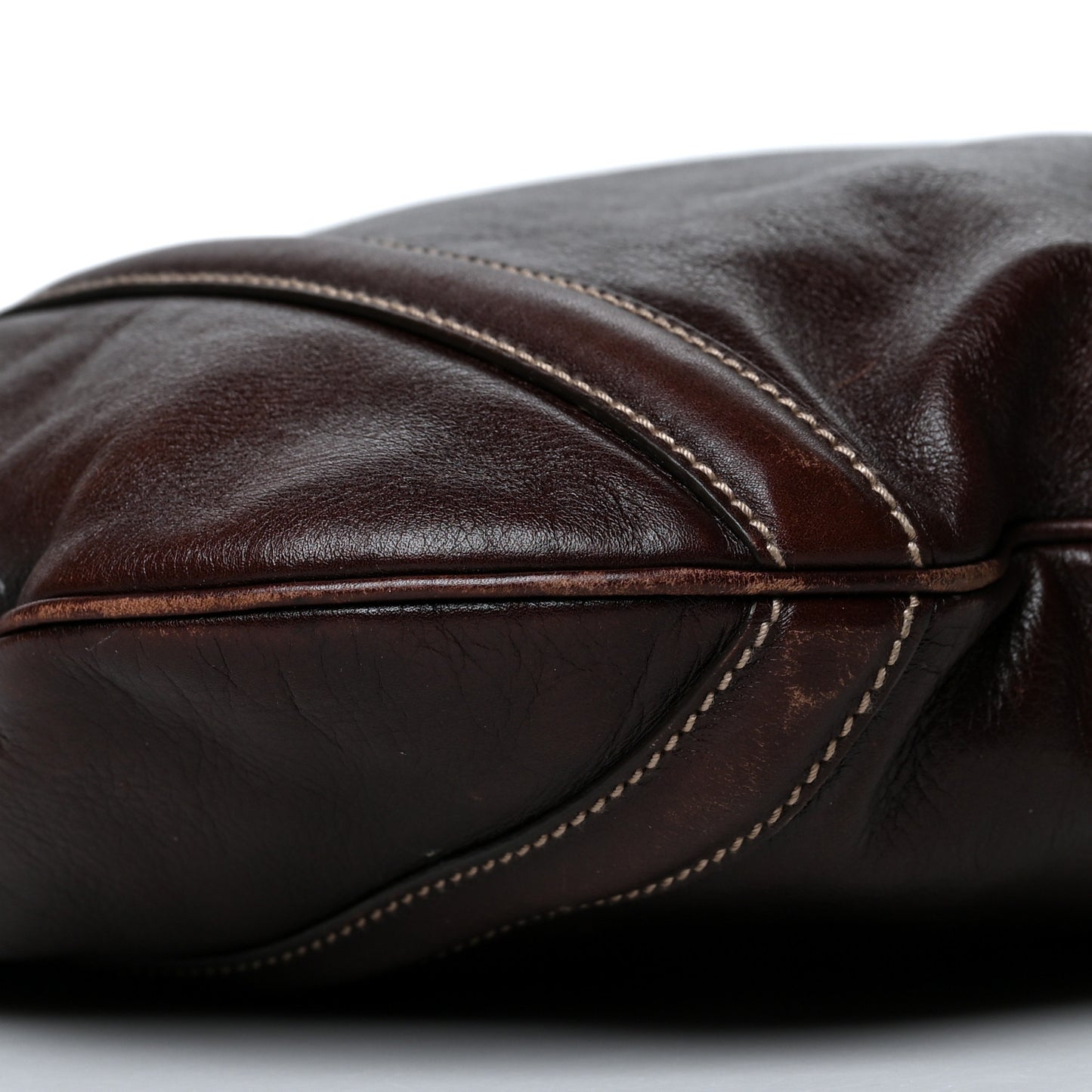 Calfskin Medium Britt Tote Dark Brown