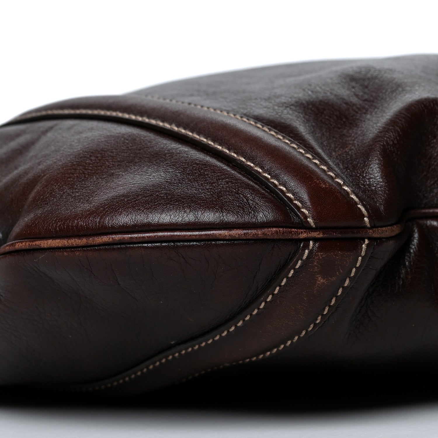 Gucci Calfskin Medium Britt Tote Dark Brown 9 of 11