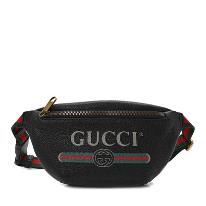 Gucci Grained Calfskin Small Logo Belt Bag Black 1 of 9