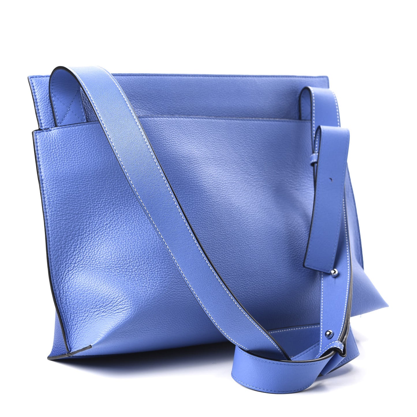Calfskin T Pouch Bag Blue