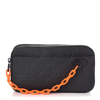 Louis Vuitton Taurillon Monogram Uniformes Solar Ray Soft Pochette Volga Belt Bag Black 1 of 9