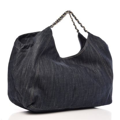 Chanel Denim XL Coco Cabas Tote Dark Blue 3 of 10