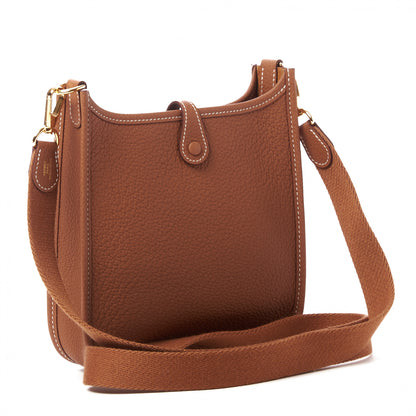 Hermes Taurillon Clemence Evelyne TPM Gold 3 of 10