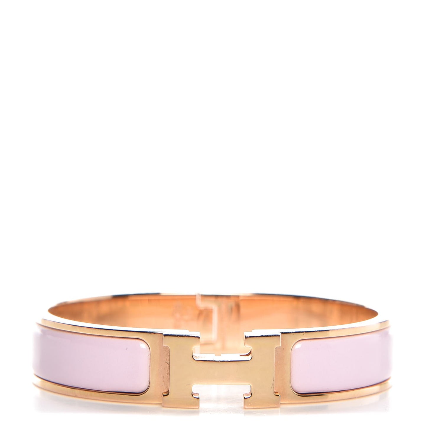 Enamel Narrow Clic Clac H Bracelet PM Rose Dragee