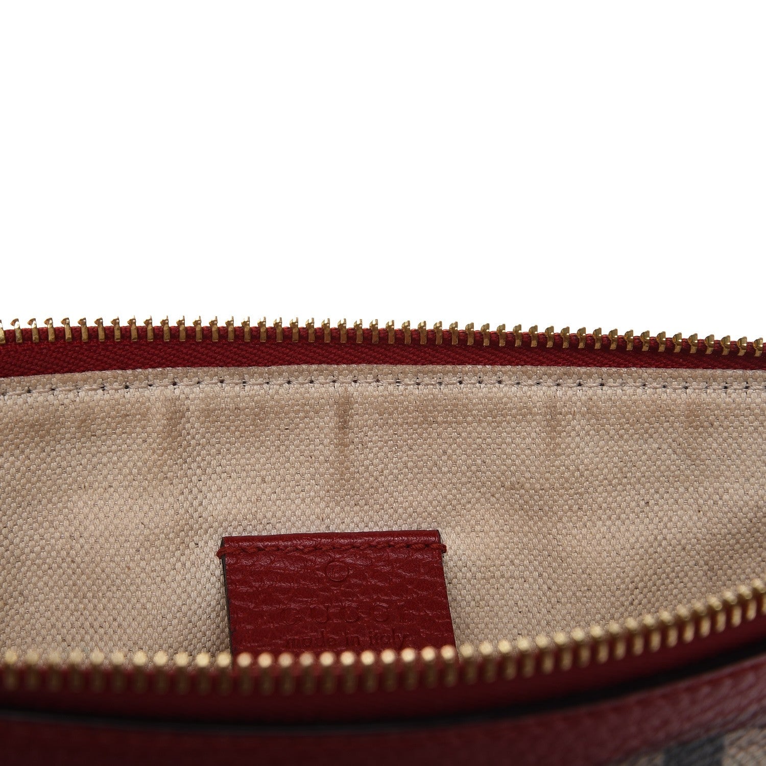 Gucci Pebbled Calfskin Kingsnake Print Clutch Red 8 of 9