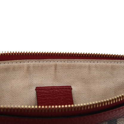 Gucci Pebbled Calfskin Kingsnake Print Clutch Red 8 of 9