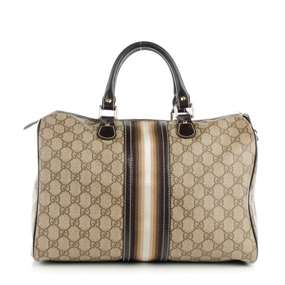 Gucci GG Plus Monogram Web Medium Joy Boston Dark Brown 1 of 8