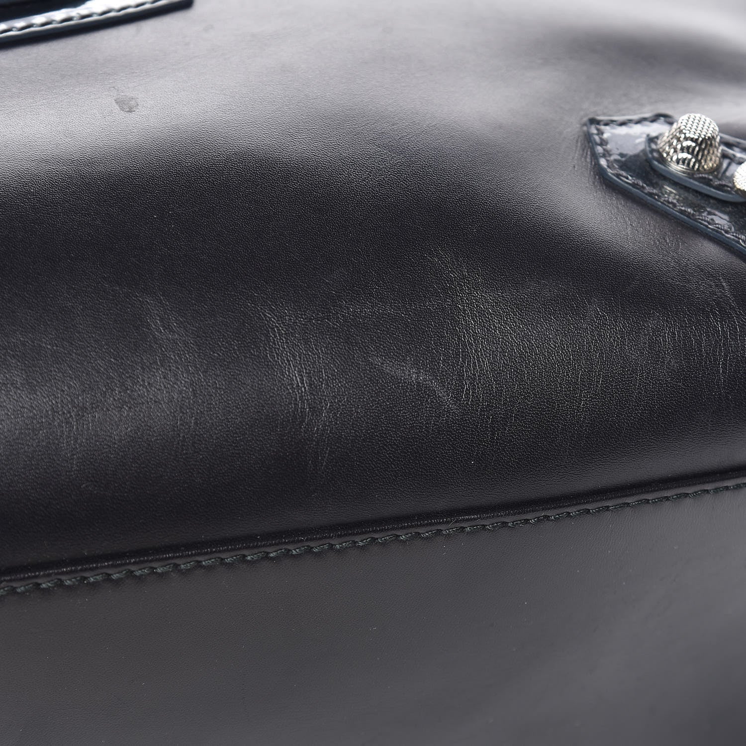 Balenciaga Smooth Calfskin Metallic Patent Giant 12 Silver Hardware City Black Gris 14 of 21