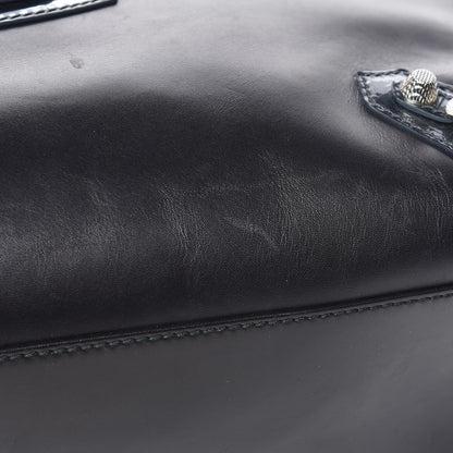 Balenciaga Smooth Calfskin Metallic Patent Giant 12 Silver Hardware City Black Gris 14 of 21