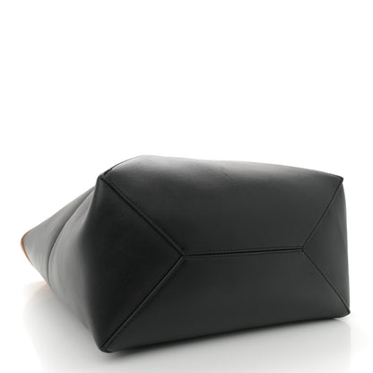 Loewe Shiny Calfskin Medium Puzzle Fold Tote Warm Desert Black 4 of 10