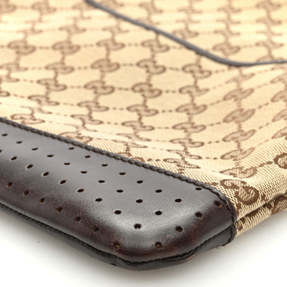Gucci Monogram Calfskin Perforated Medium Flat Messenger Bag Dark Brown 8 of 8
