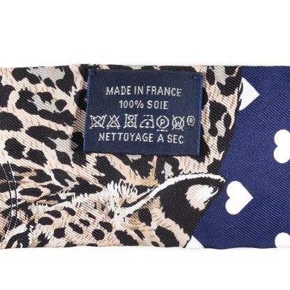 Hermes Silk Jungle Love Twilly Marine Rouge Brun 4 of 4