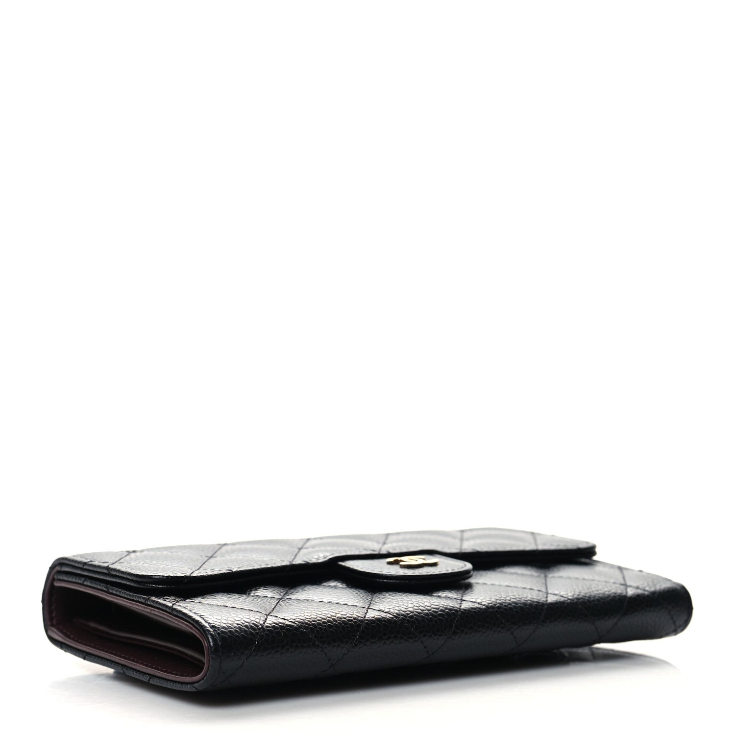 Chanel Caviar Quilted Long Flap Wallet Black 4 of 9
