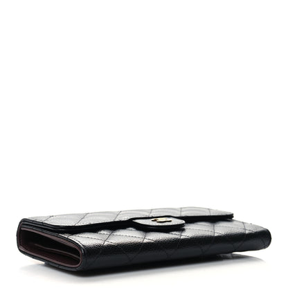 Chanel Caviar Quilted Long Flap Wallet Black 4 of 9