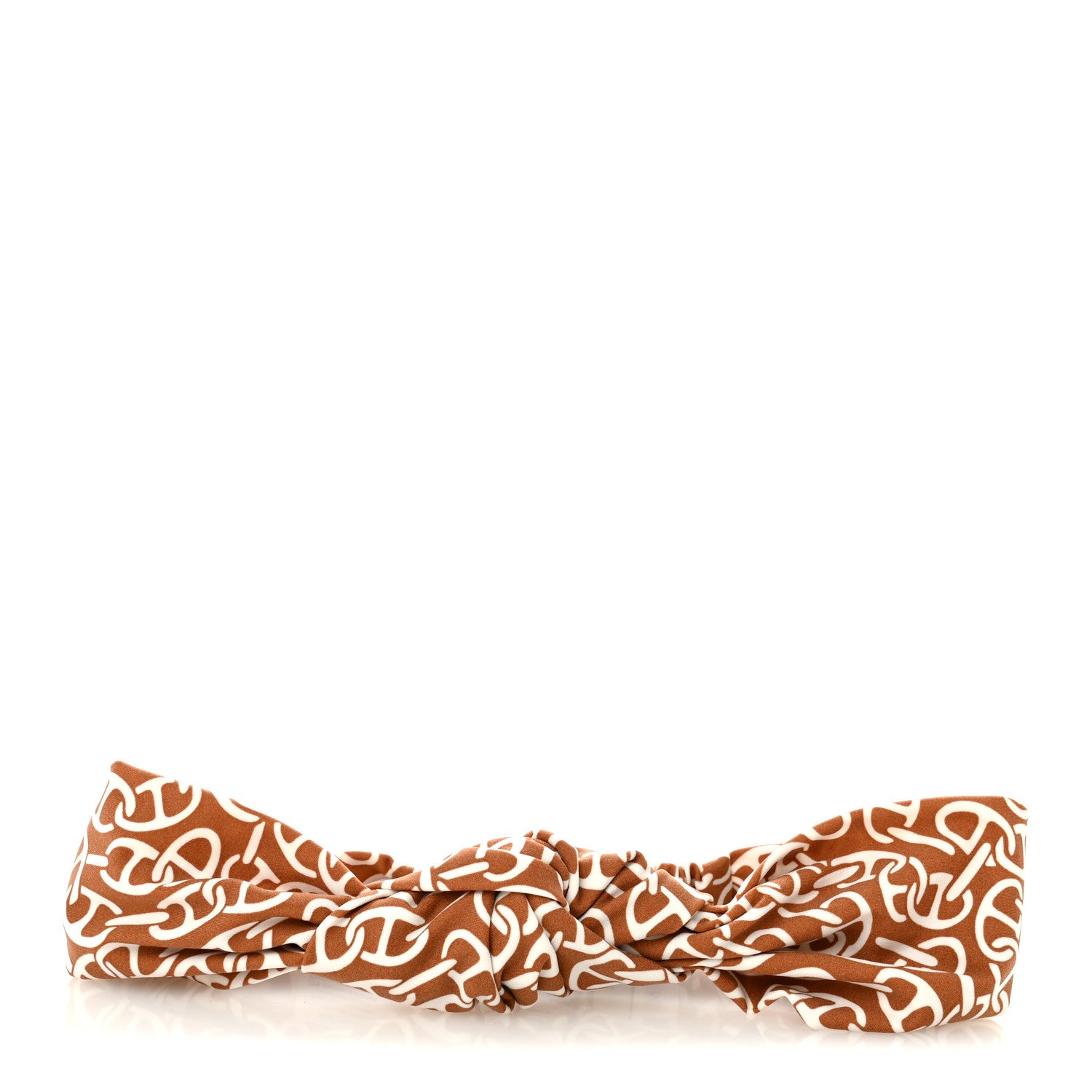 Hermes Silk Naoussa Gabi Headband M Marron Alezan 1 of 5