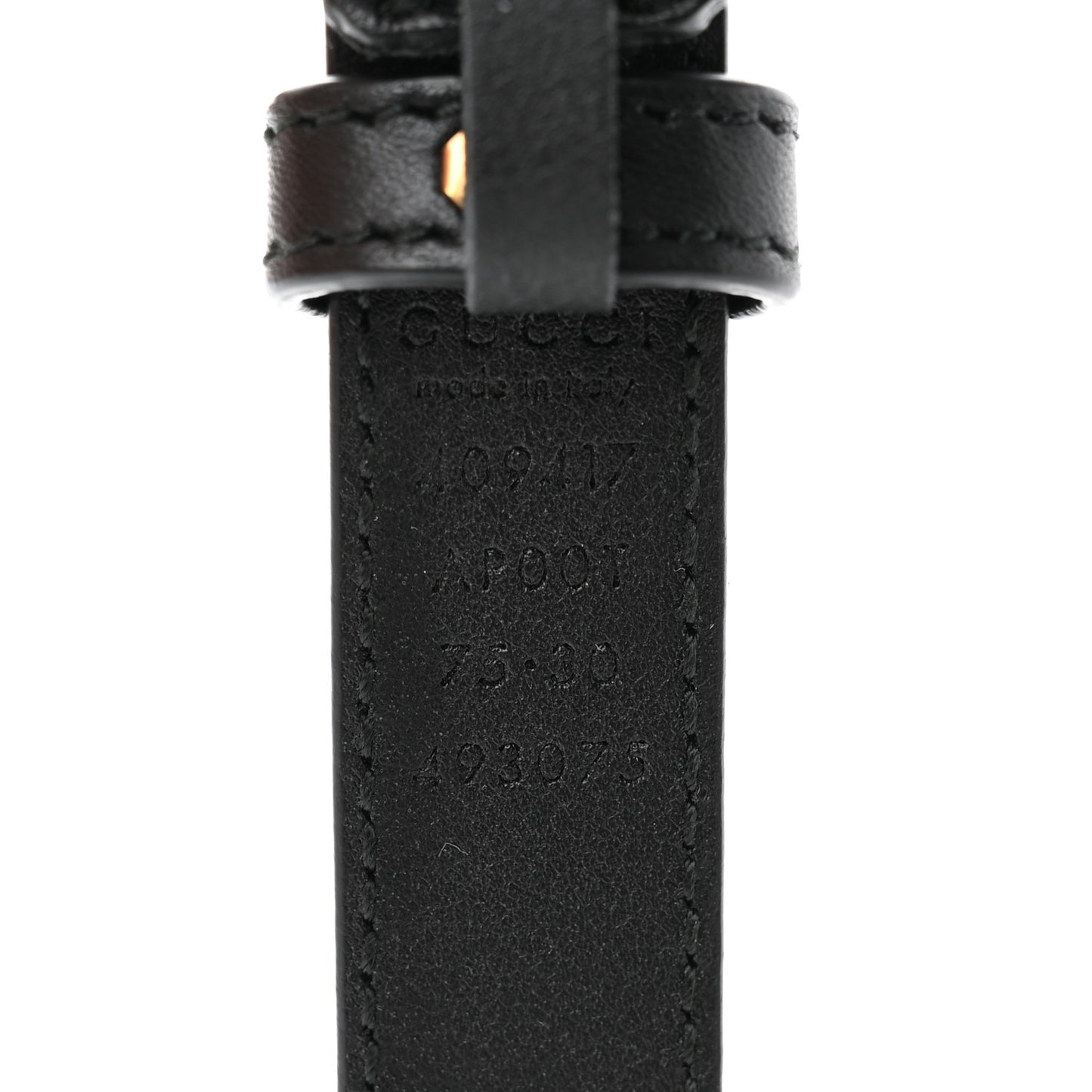 Calfskin Double G 20mm Belt 75 30 Black