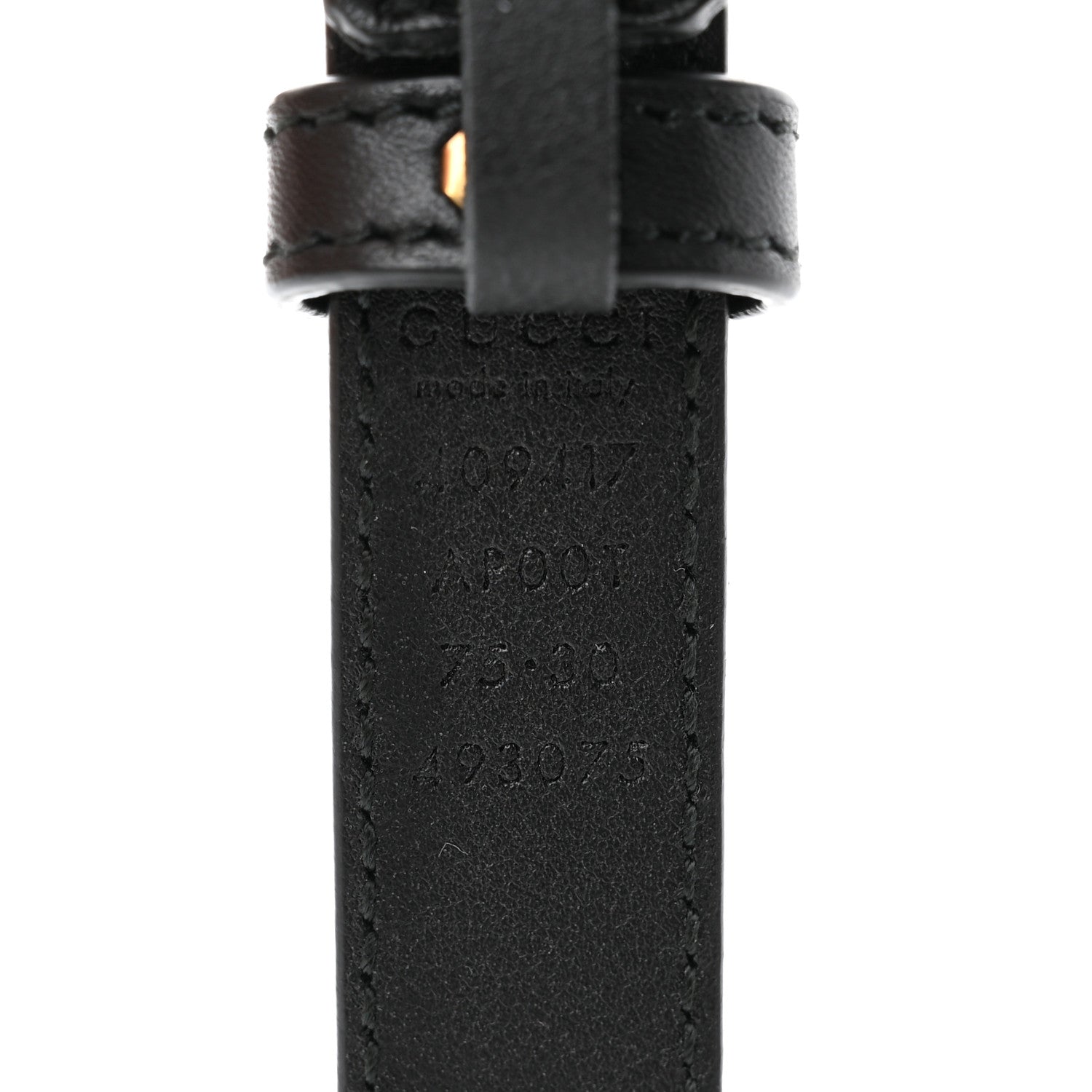 Gucci Calfskin Double G 20mm Belt 75 30 Black 3 of 5